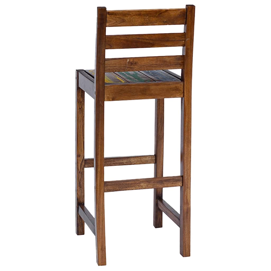 Sgabelli da Bar 2 pz in Legno Massello di Recupero - homemem39