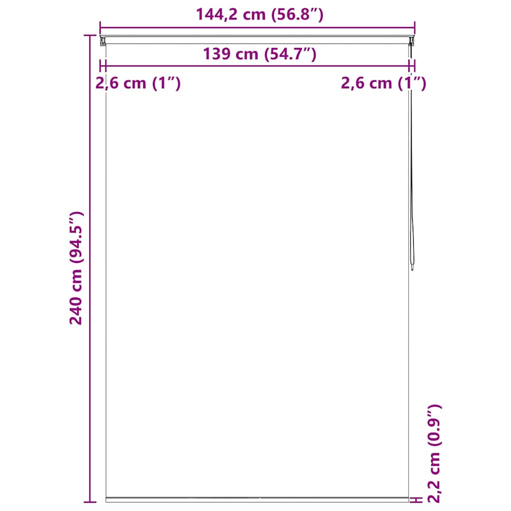 Tenda a Rullo per Doccia 140x240 cm Stella Marina - homemem39