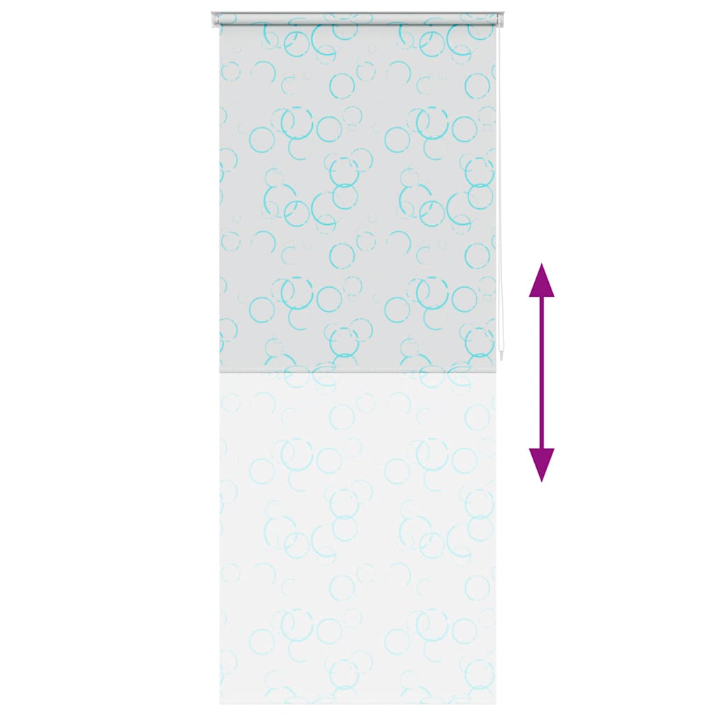 Tenda a Rullo per Doccia 120x240 cm con Motivo a Bolle - homemem39
