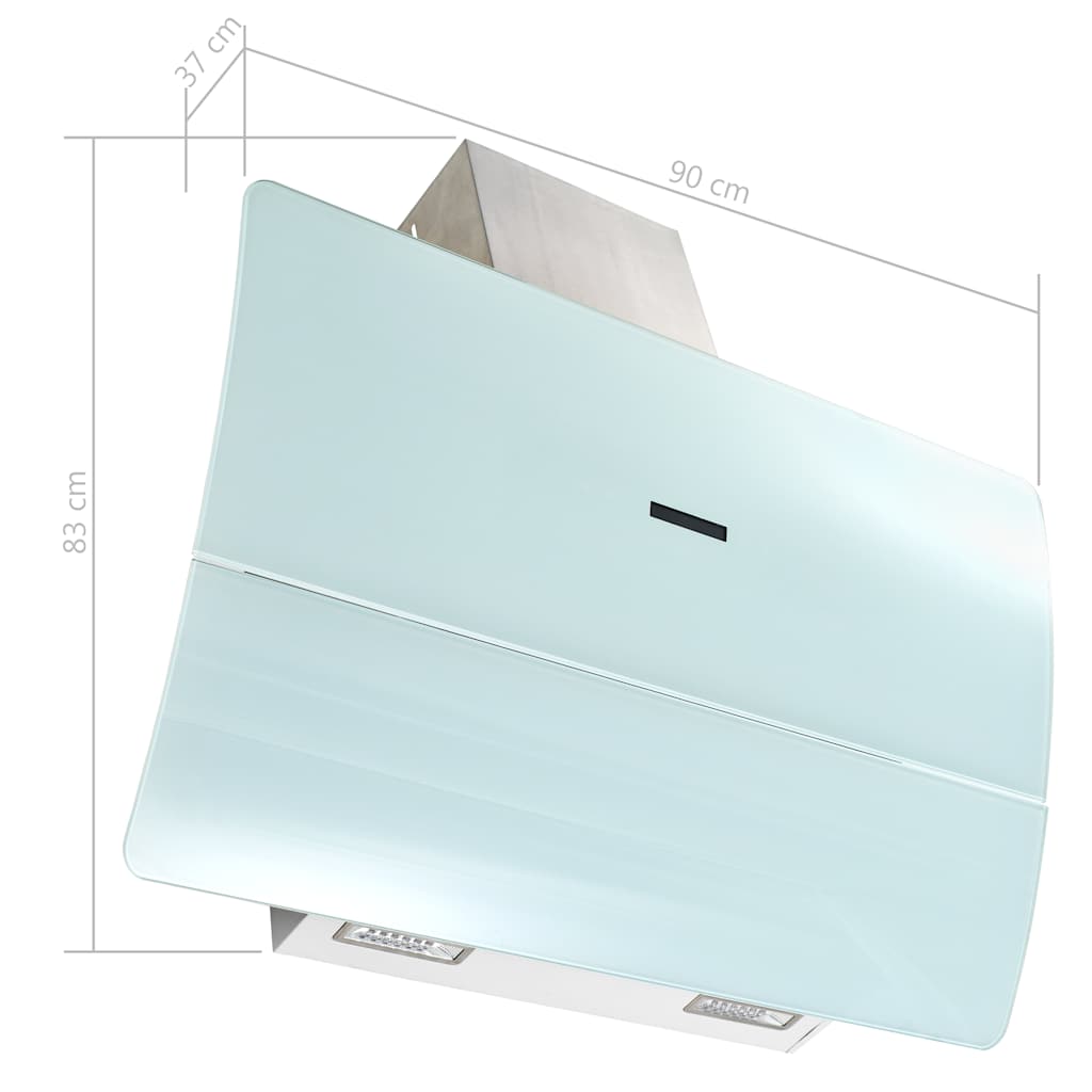 Cappa Aspirante a Muro Acciaio Inox 756 m³/h 90 cm Bianca | homemem39