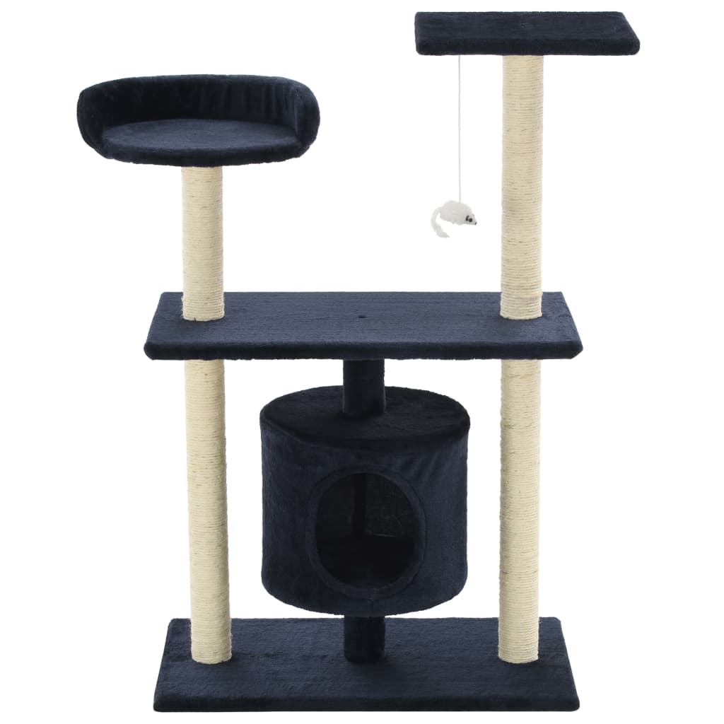 Albero per Gatti con Tiragraffi in Sisal 95 cm Blu Scuro - homemem39