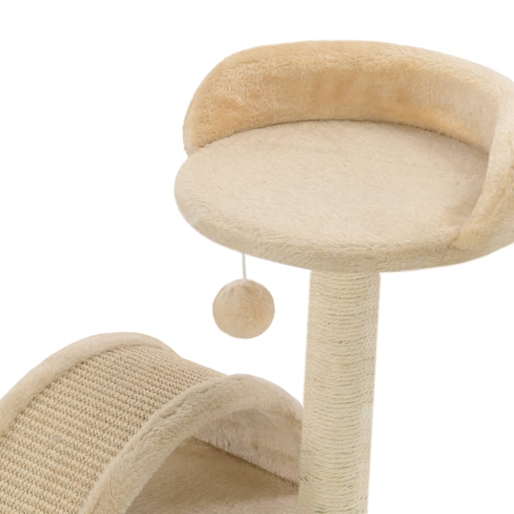 Albero per Gatti con Tiragraffi in Sisal 40 cm Beige e Marrone - homemem39
