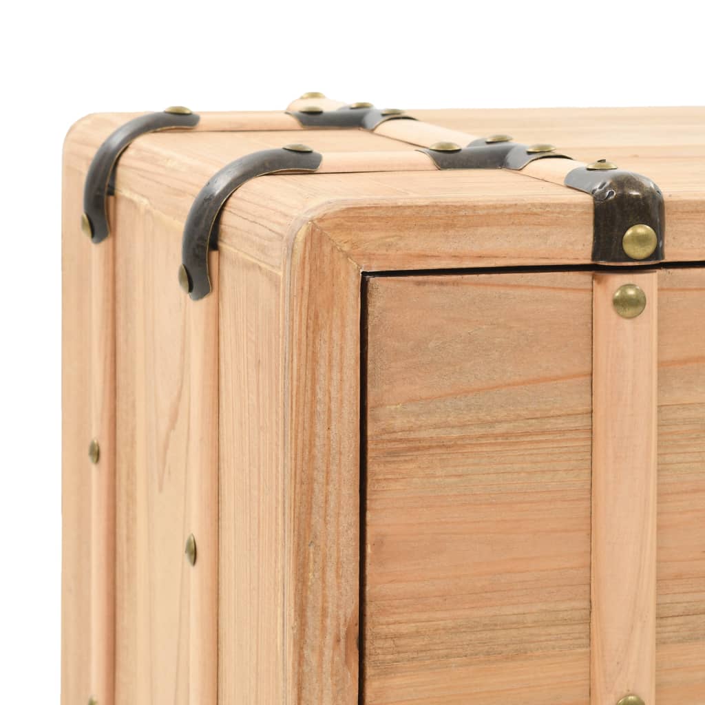Comodino in Legno Massello di Abete 50x35x57 cm - homemem39