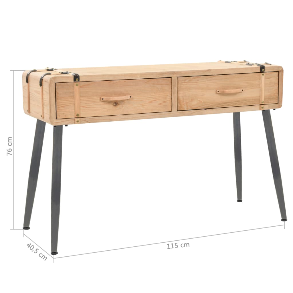 Tavolo Consolle in Legno Massello di Abete 115x40,5x76 cm