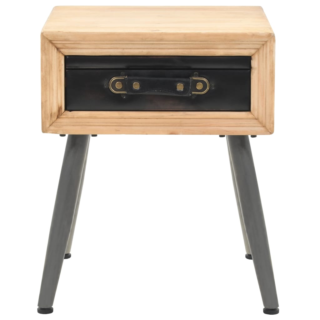 Comodino in Legno Massello di Abete 43x38x50 cm - homemem39