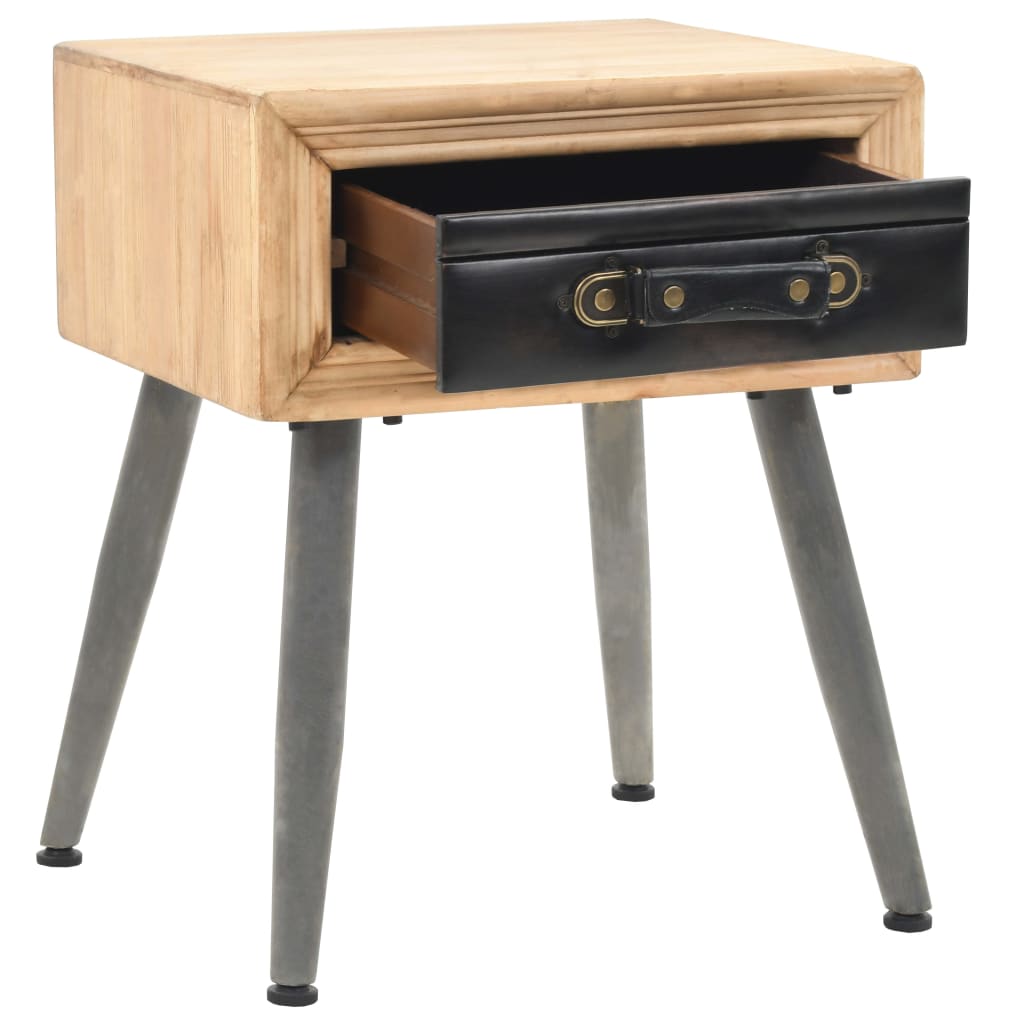 Comodino in Legno Massello di Abete 43x38x50 cm - homemem39