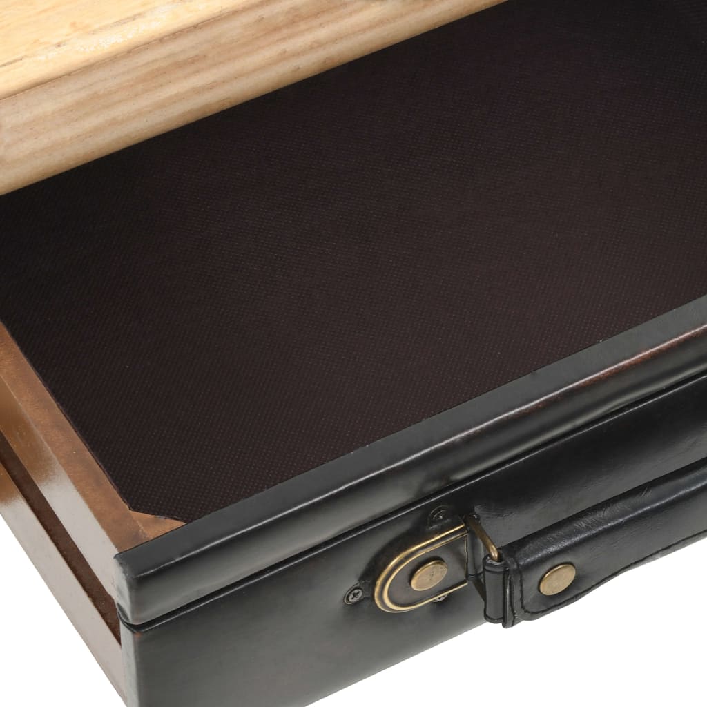 Cassettiera in Legno Massello di Abete 80x36x75 cm - homemem39
