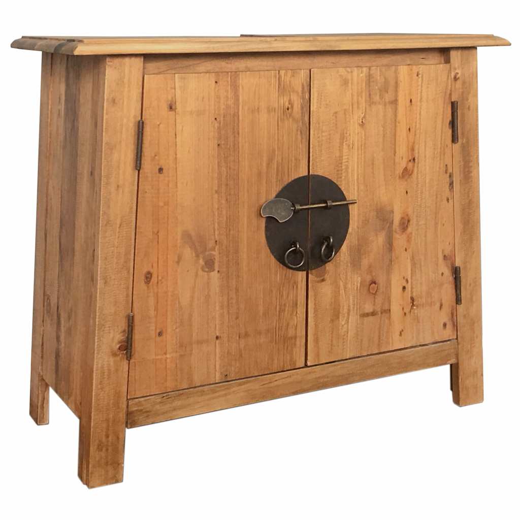 Vanità da Bagno in Legno Massello di Pino 70x32x63 cm - homemem39
