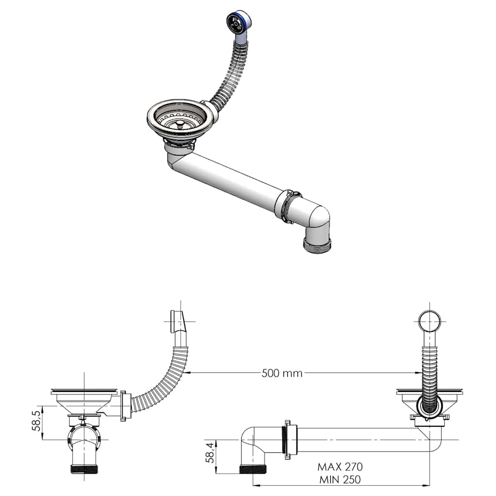Lavandino in Granito 600x450x120 mm Grigio - homemem39