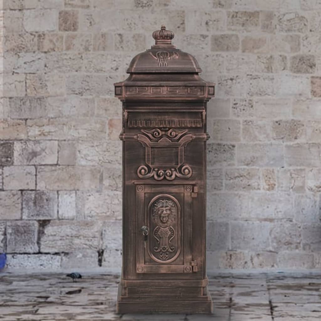 Cassetta della Posta in Alluminio Inossidabile Vintage Bronzo - homemem39