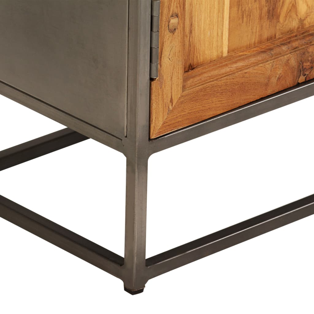 Credenza in Teak Recuperato e Acciaio 65x30x70 cm - homemem39