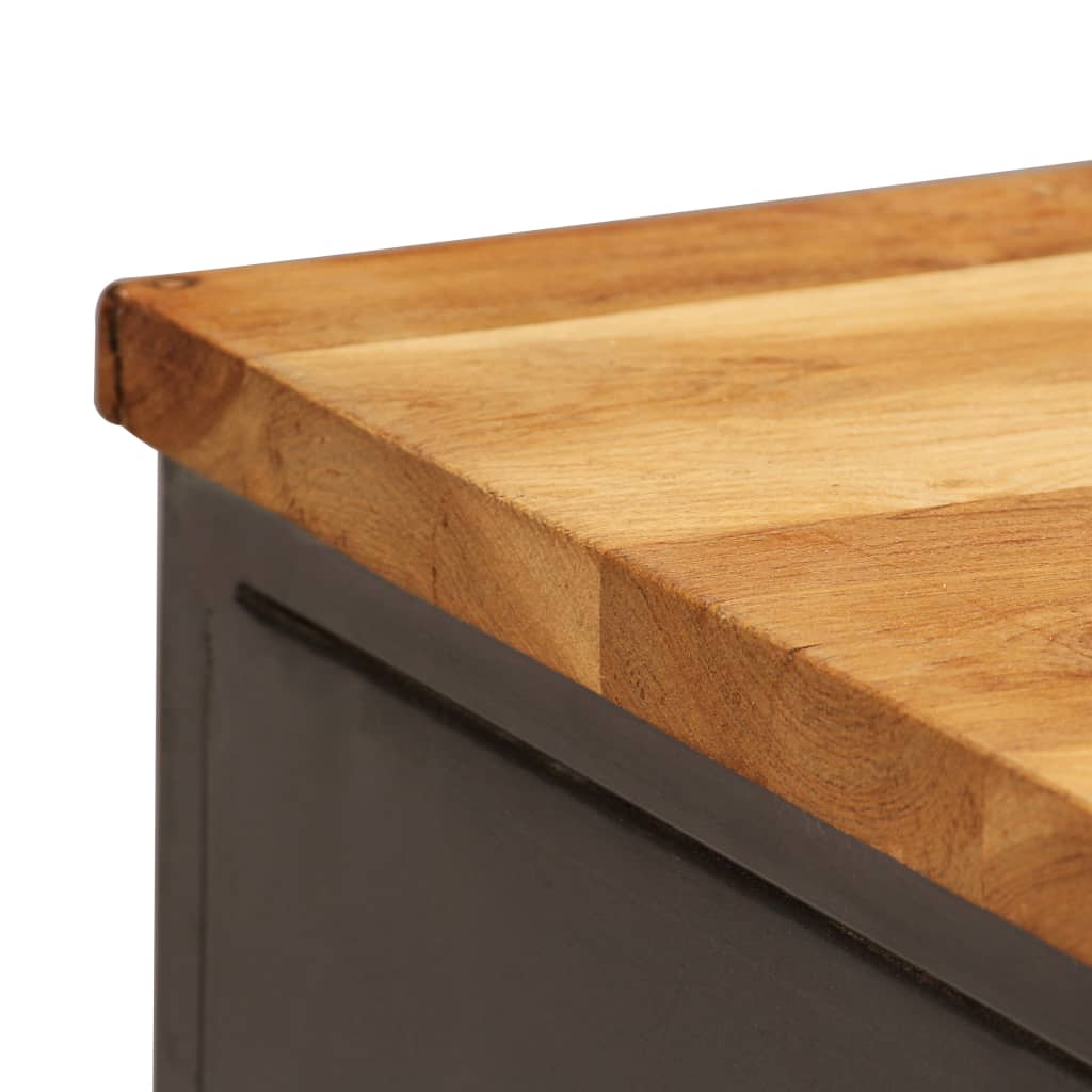 Credenza in Teak Recuperato e Acciaio 65x30x70 cm - homemem39