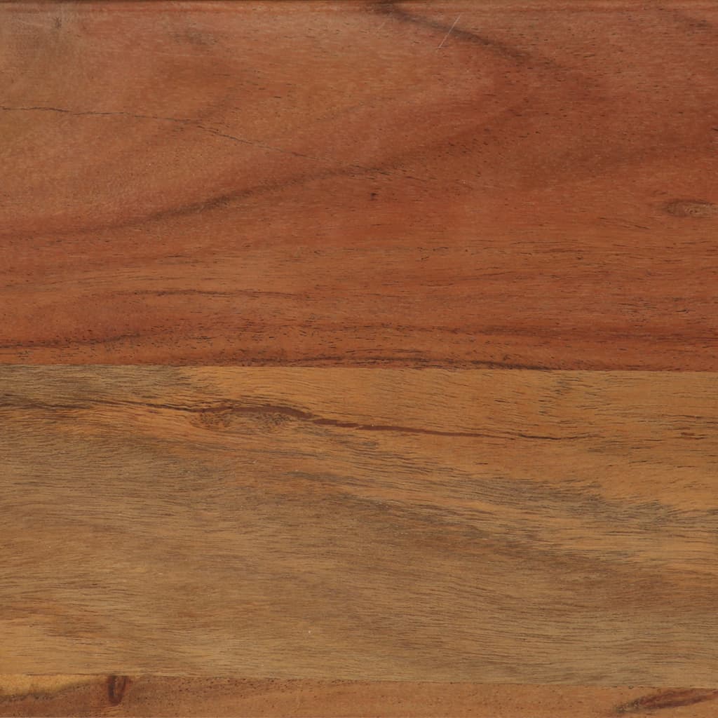 Tavolo da Pranzo in Massello d'Acacia e Acciaio 120x60x76 cm - homemem39