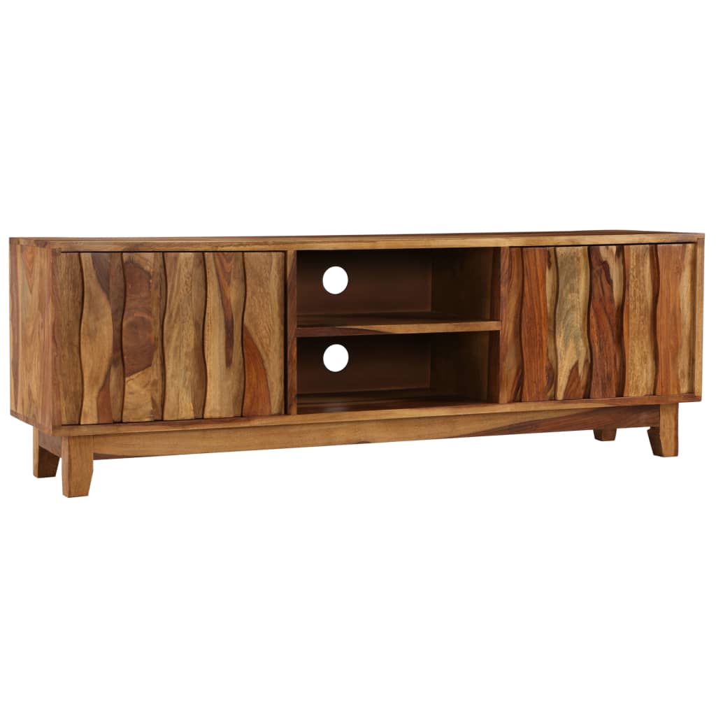 Mobile Porta TV in Legno Massello di Acacia 118x30x40 cm - homemem39