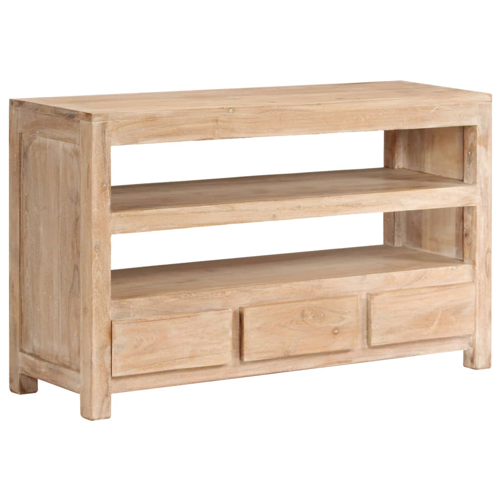 Mobile Porta TV in Legno di Acacia 90x30x55 cm Marrone Chiaro - homemem39