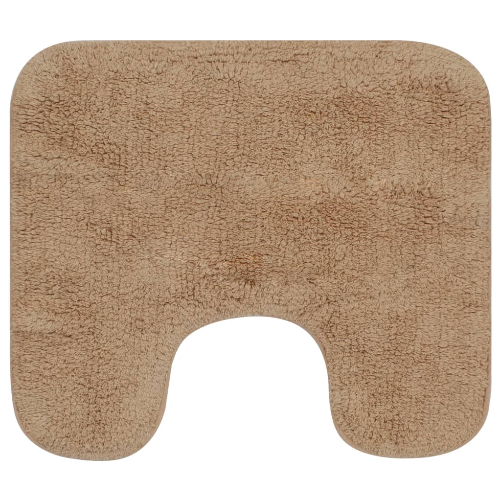 Set Tappetini per Bagno 3 pz in Tessuto Beige - homemem39