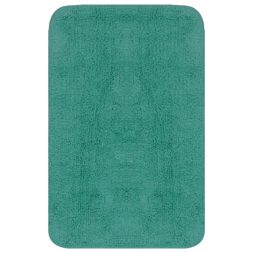 Set Tappetini per Bagno 3 pz in Tessuto Turchese - homemem39