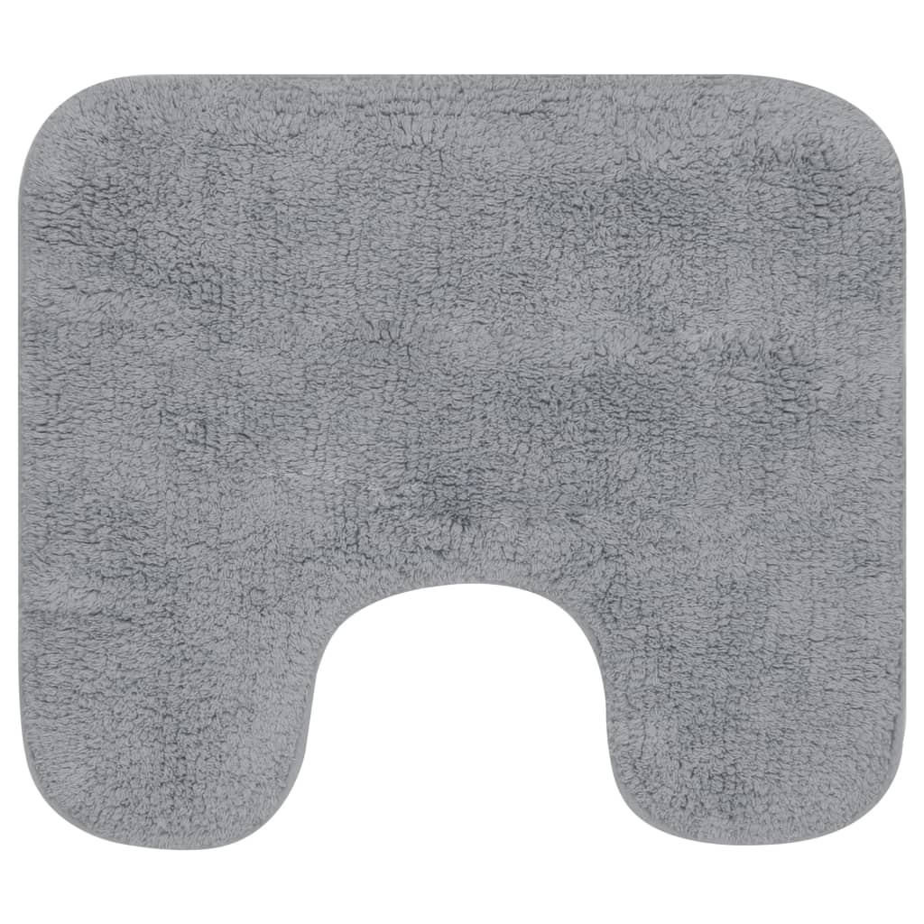 Set Tappetini per Bagno 2 pz in Tessuto Grigio - homemem39