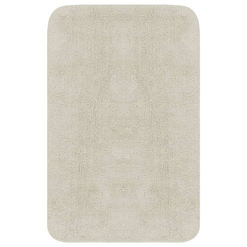 Set Tappetini per Bagno 2 pz in Tessuto Bianco - homemem39