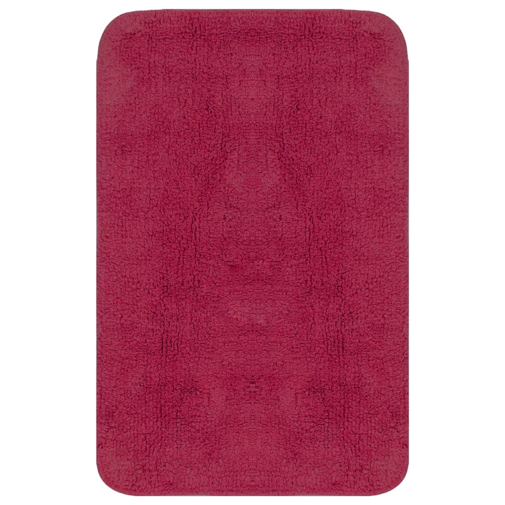 Set Tappetini per Bagno 2 pz in Tessuto Fucsia - homemem39