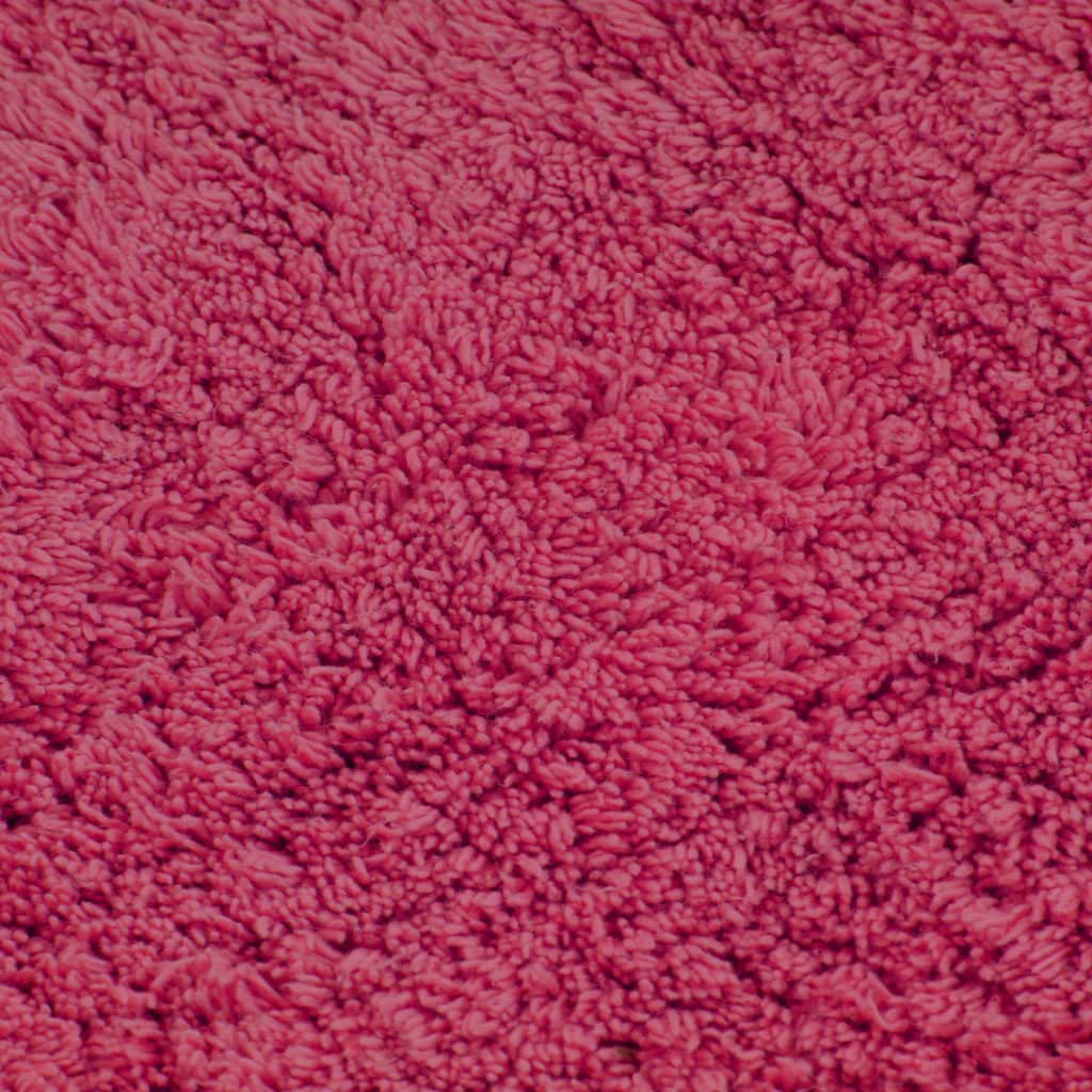 Set Tappetini per Bagno 2 pz in Tessuto Fucsia - homemem39