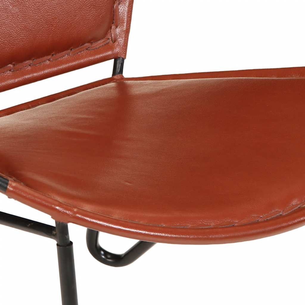 Sedia Marrone in Vera Pelle - homemem39