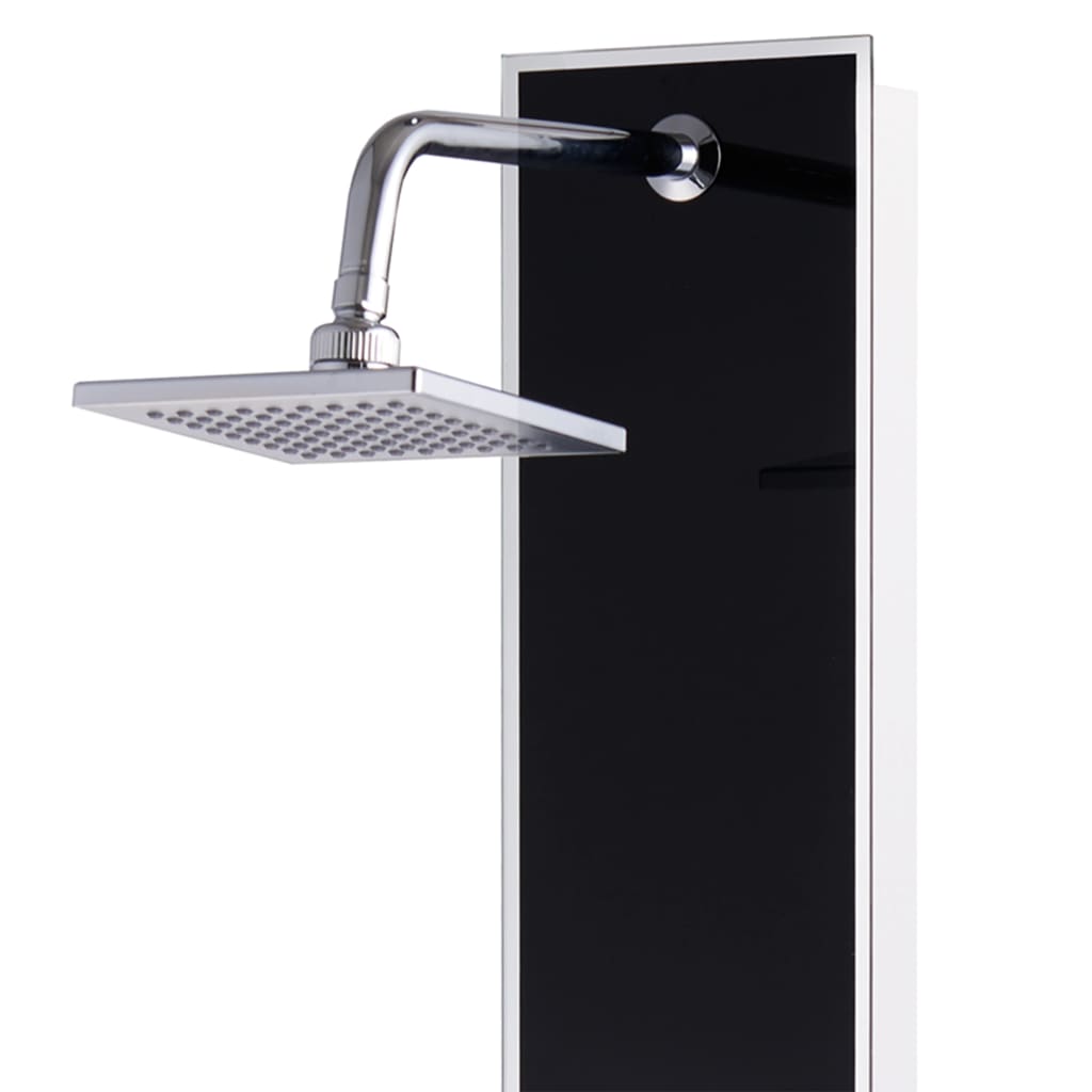 Pannello Doccia in Vetro 18x42,1x120 cm Nero - homemem39