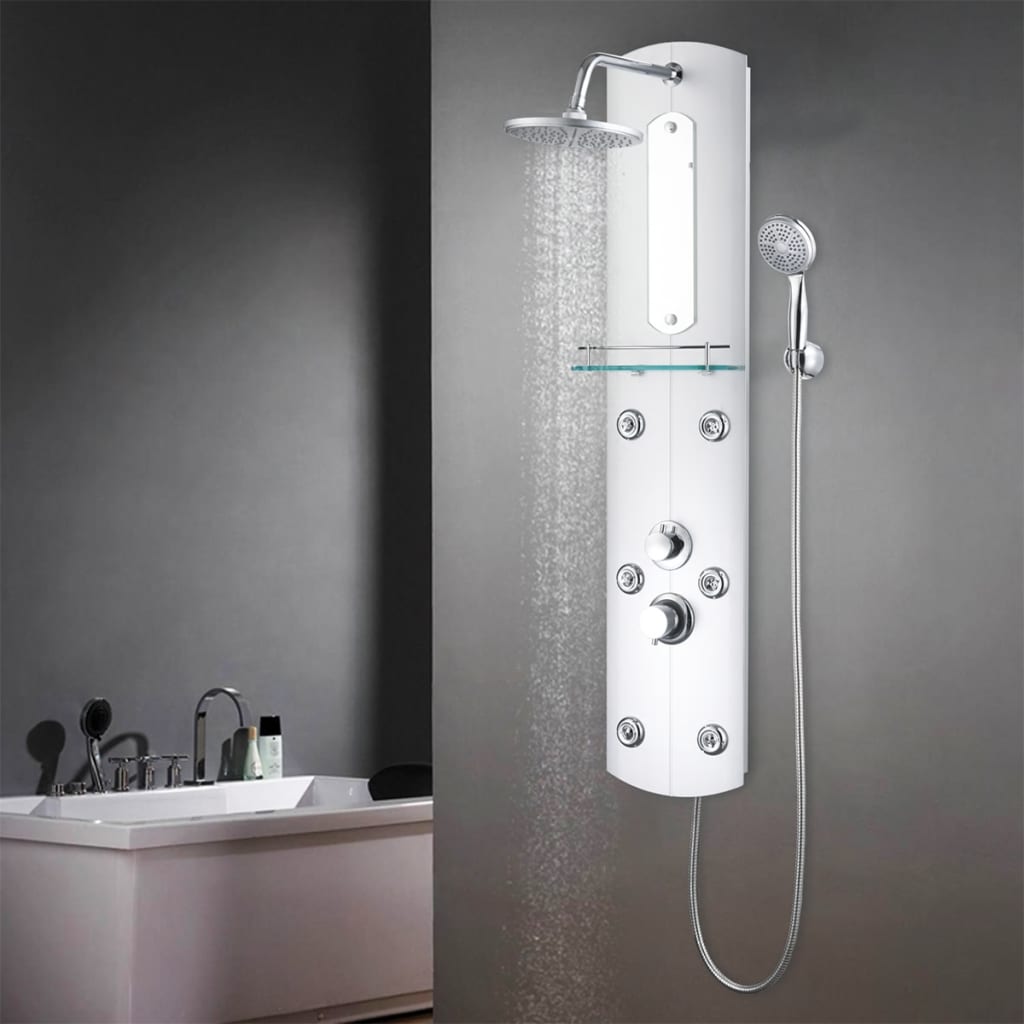 Pannello Doccia 25x43x120 cm Argento - homemem39