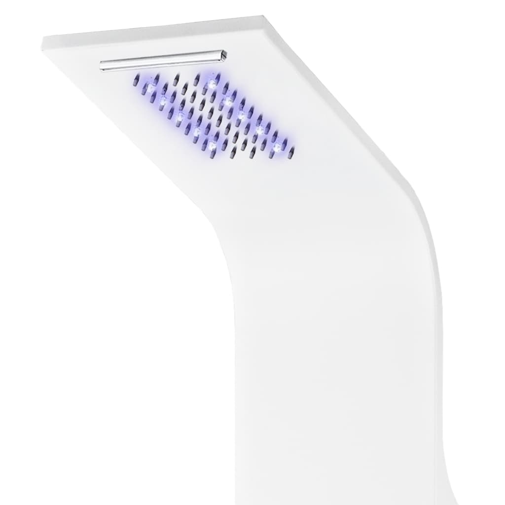 Pannello Doccia in Alluminio 20x44x130 cm Bianco - homemem39