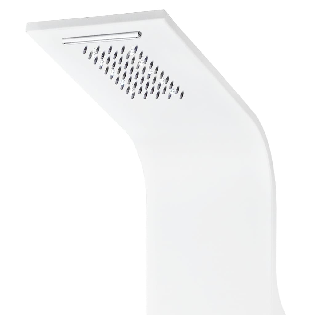 Pannello Doccia in Alluminio 20x44x130 cm Bianco - homemem39