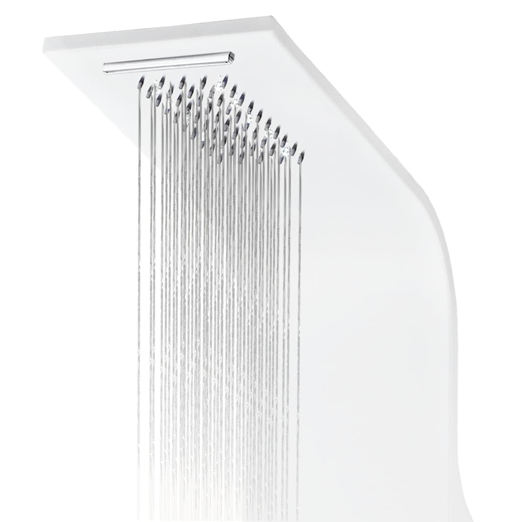 Pannello Doccia in Alluminio 20x44x130 cm Bianco - homemem39