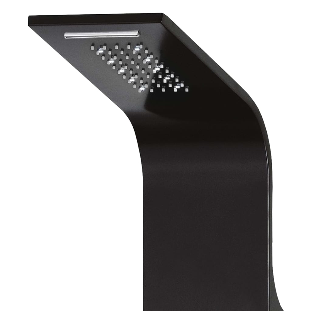 Pannello Doccia in Alluminio 20x44x130 cm Nero - homemem39