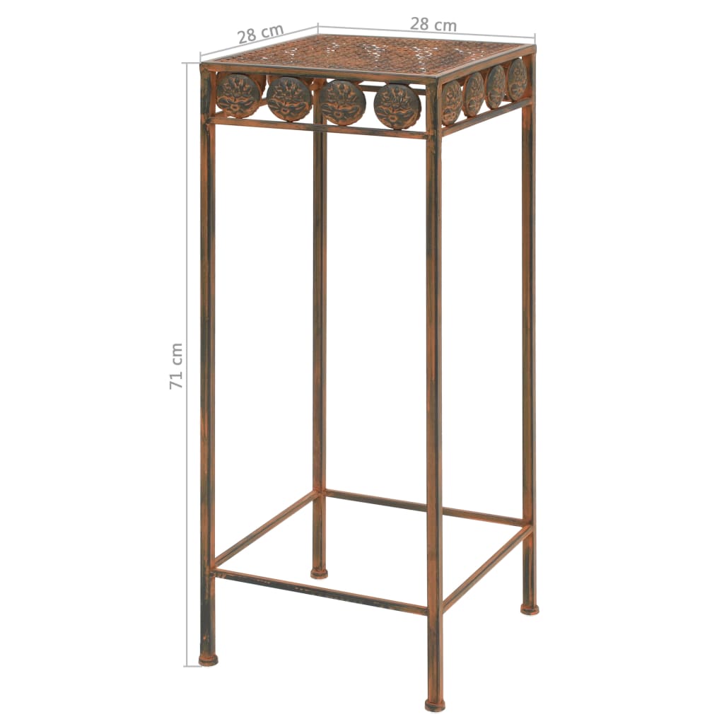 Set Piedistalli per Piante 3 pz Vintage Metallo Effetto Ruggine | homemem39