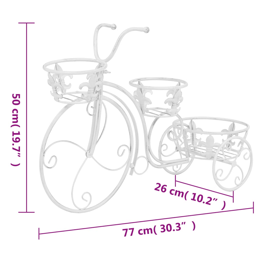 Piedistallo per Piante a Forma di Bici in Stile Vintage Metallo - homemem39