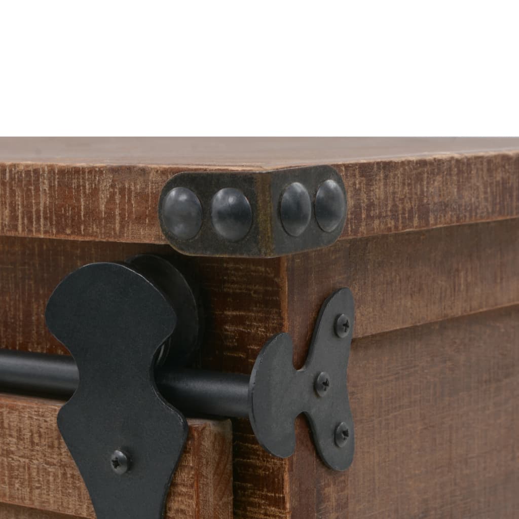 Mobiletto in Legno Massello di Abete 64x33,5x75 cm Marrone - homemem39