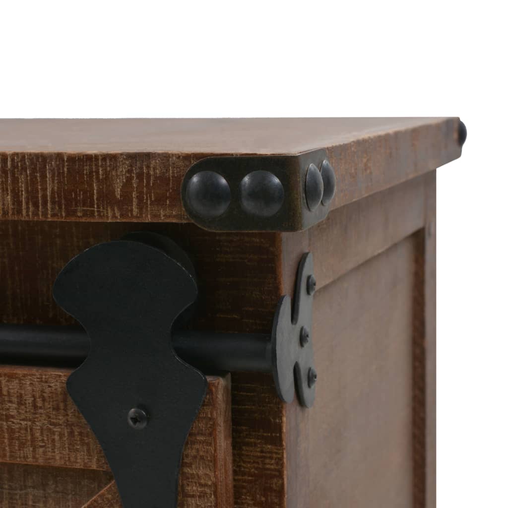 Mobiletto in Legno Massello di Abete 64x33,5x75 cm Marrone - homemem39
