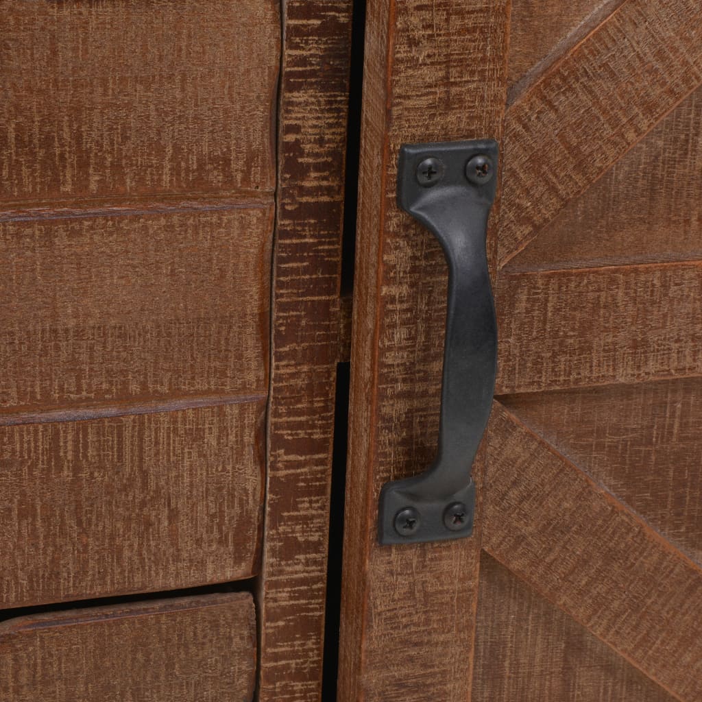 Mobiletto in Legno Massello di Abete 64x33,5x75 cm Marrone - homemem39