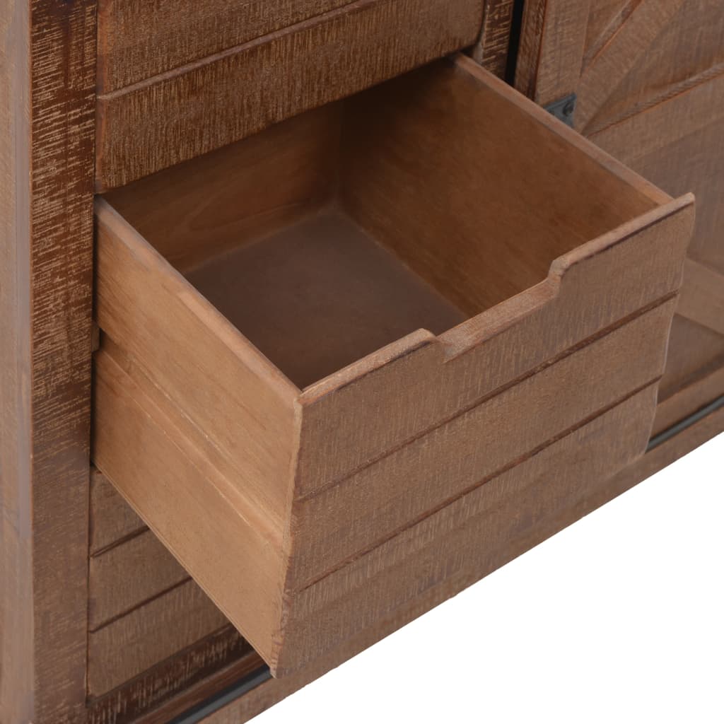 Mobiletto in Legno Massello di Abete 64x33,5x75 cm Marrone - homemem39