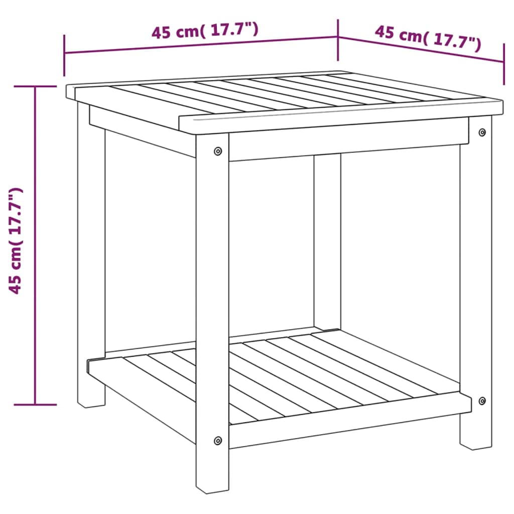 Tavolino in Legno Massello di Acacia 45x45x45 cm | homemem39