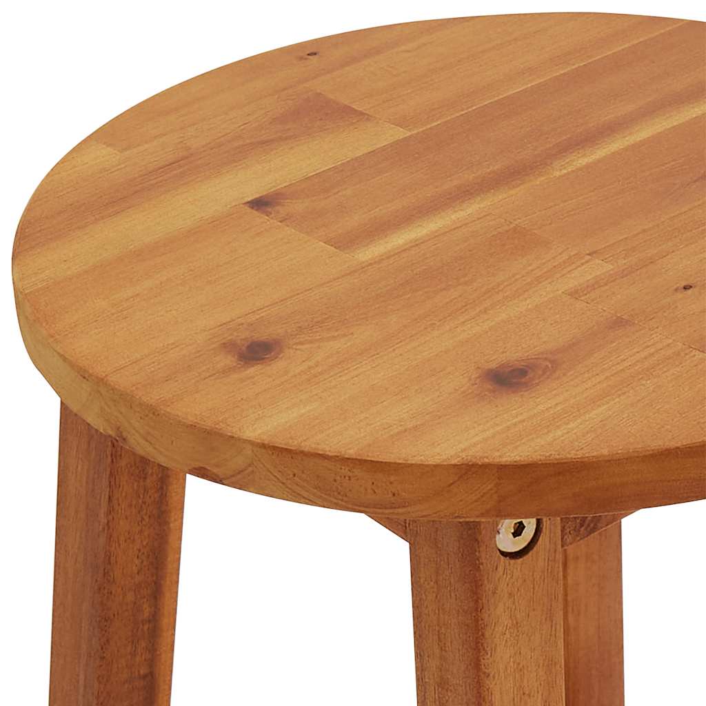 Sgabelli da Bar 2 pz in Legno Massello di Acacia - homemem39