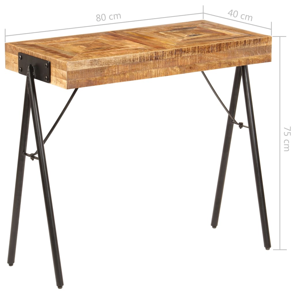 Tavolo Consolle in Legno Massello di Mango 80x40x75 cm - homemem39