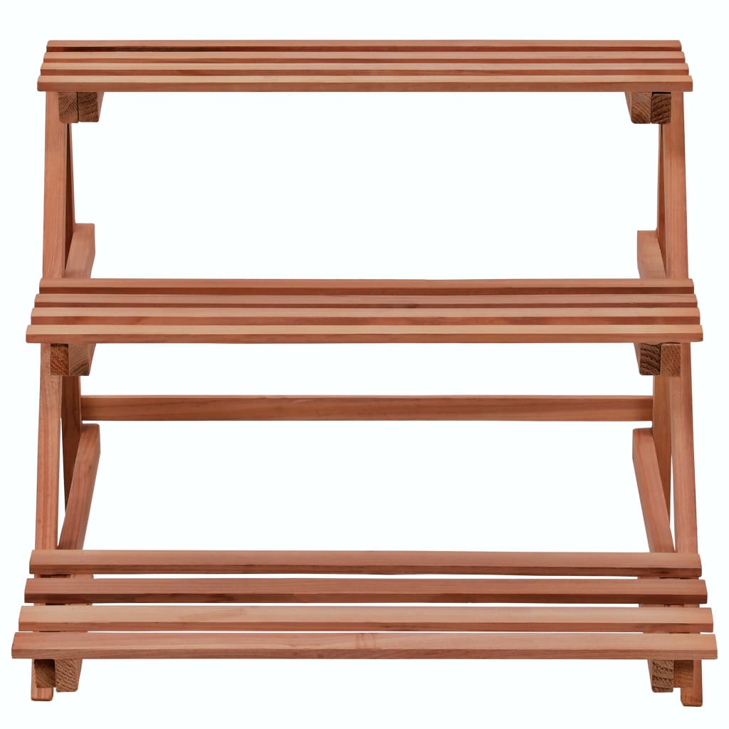 Piedistallo per Piante a 3 Mensole in Legno di Cedro 48x45x40cm - homemem39