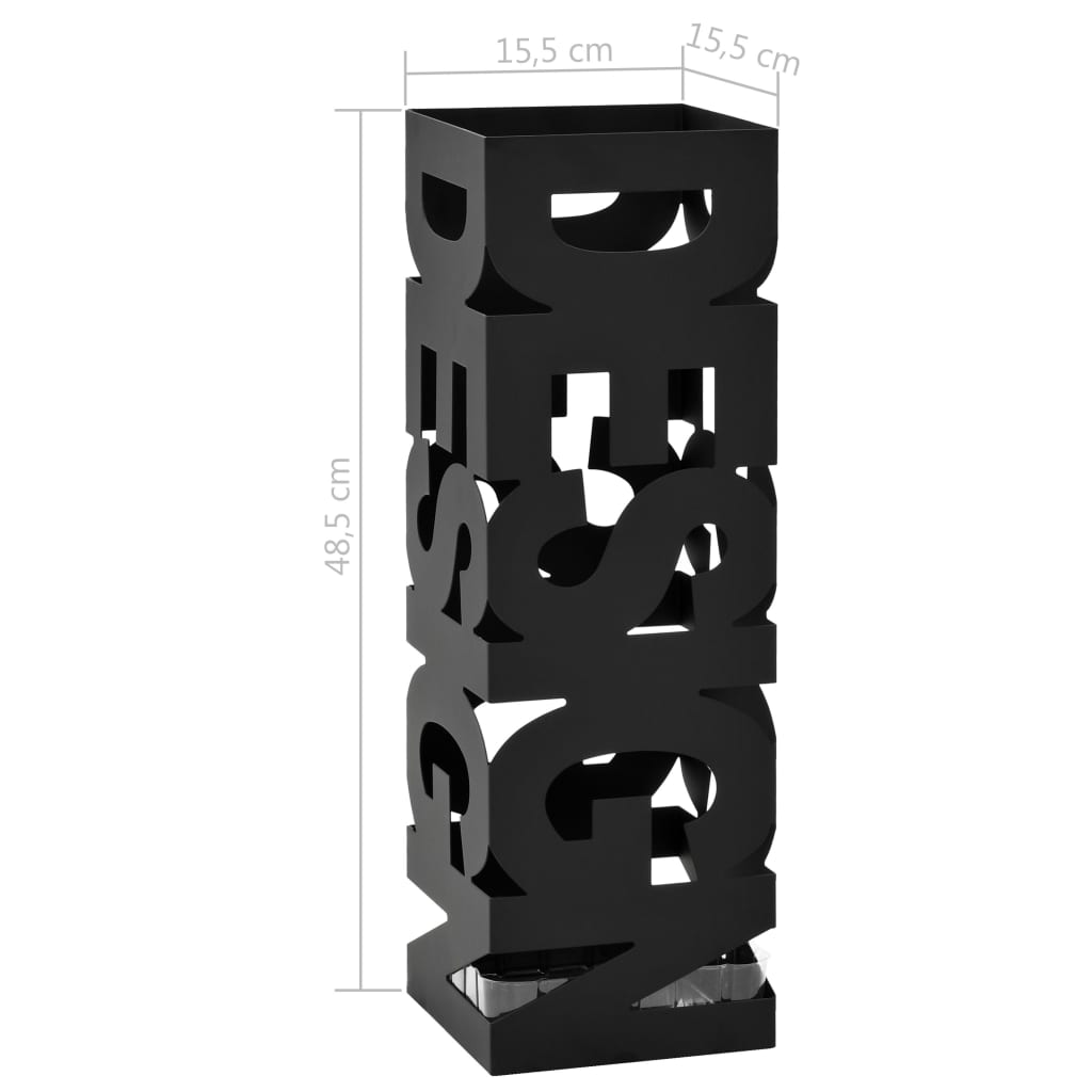 Porta Ombrelli Design in Acciaio Nero - homemem39