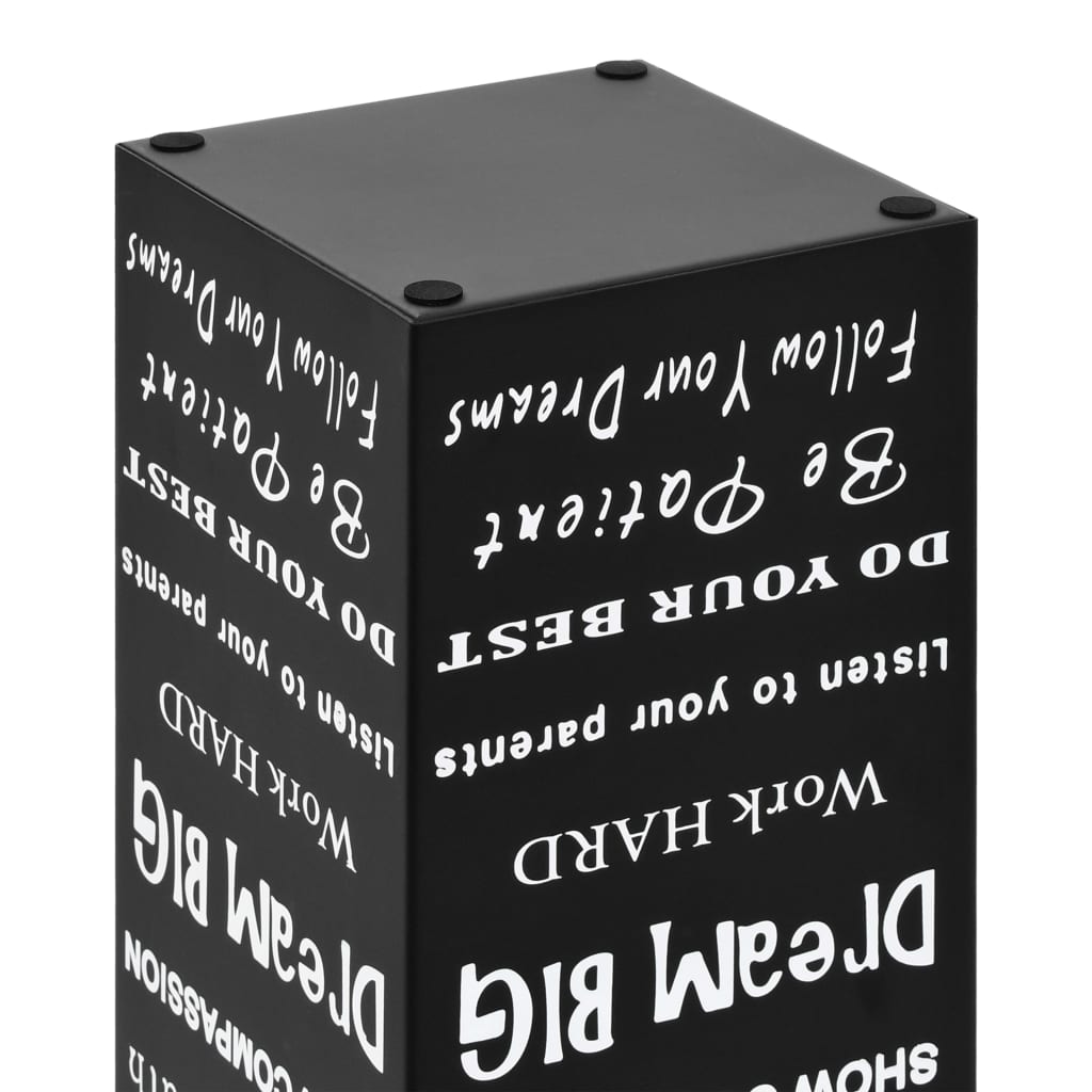 Porta Ombrelli con Scritte in Acciaio Nero - homemem39