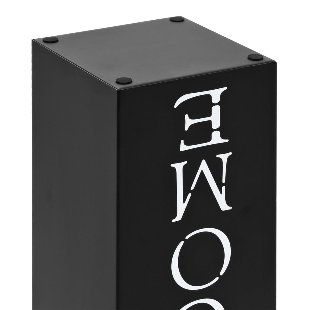 Welcome Umbrella Stand in Black Steel