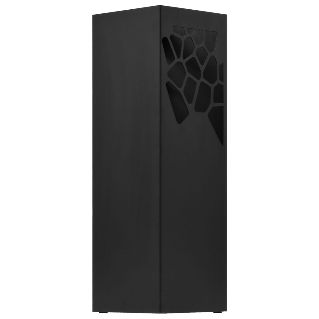 Stone Style Umbrella Stand in Black Steel
