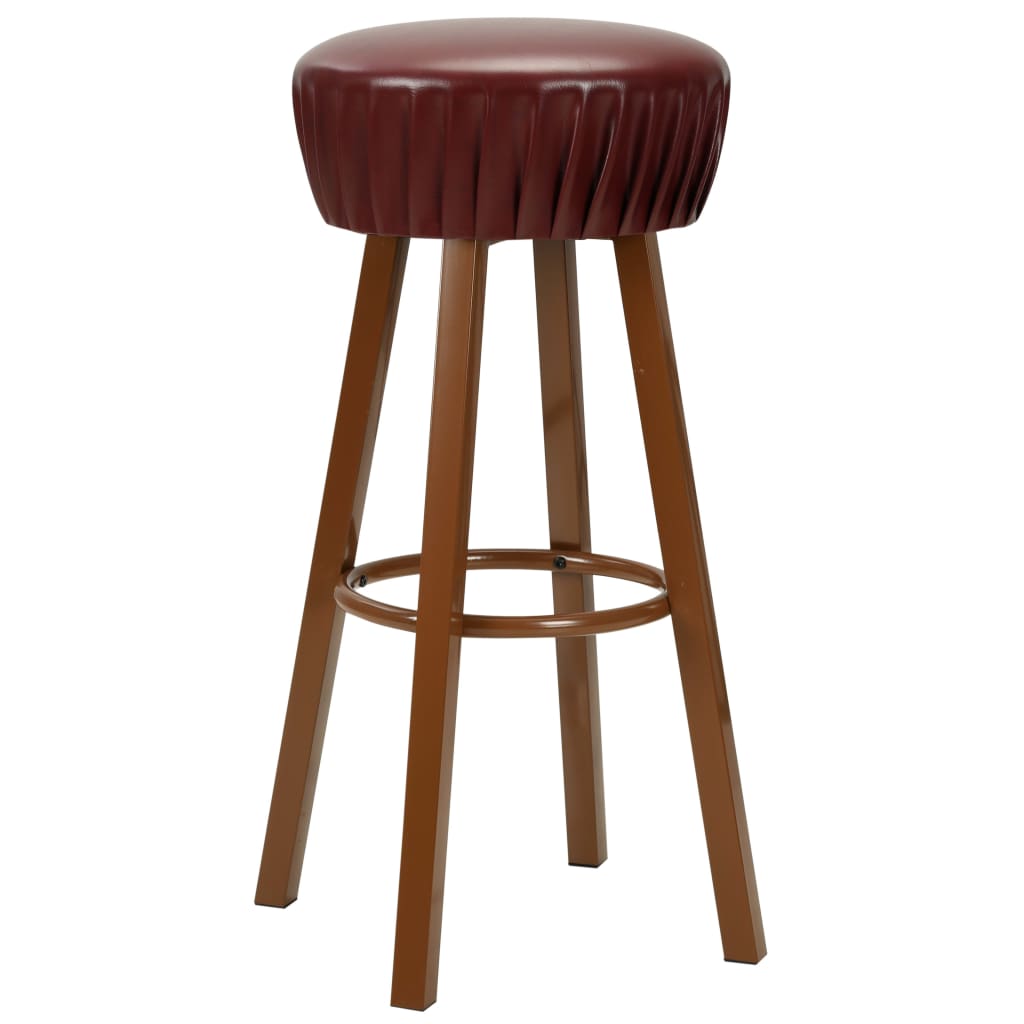 Sgabelli da Bar 2 pz Marroni in Similpelle - homemem39