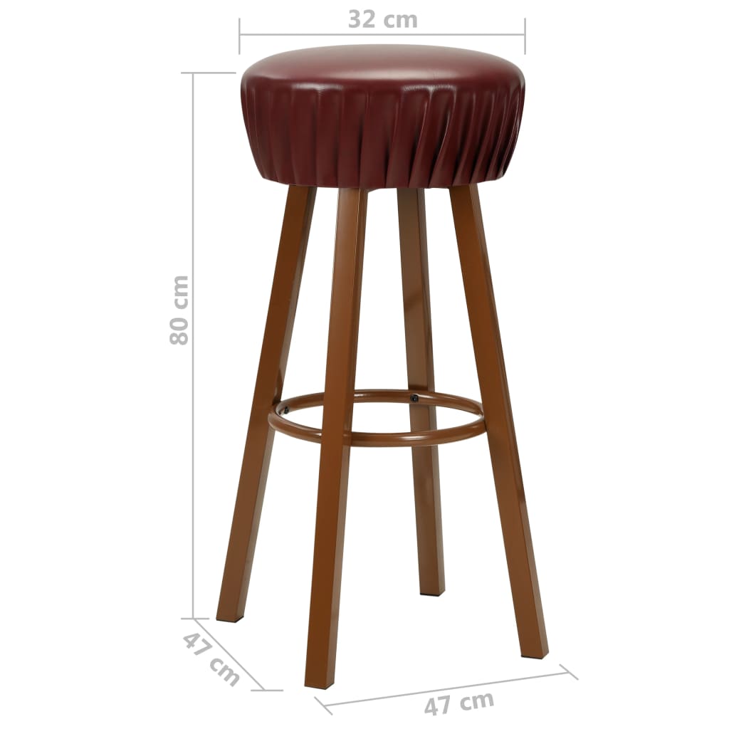 Sgabelli da Bar 2 pz Marroni in Similpelle - homemem39