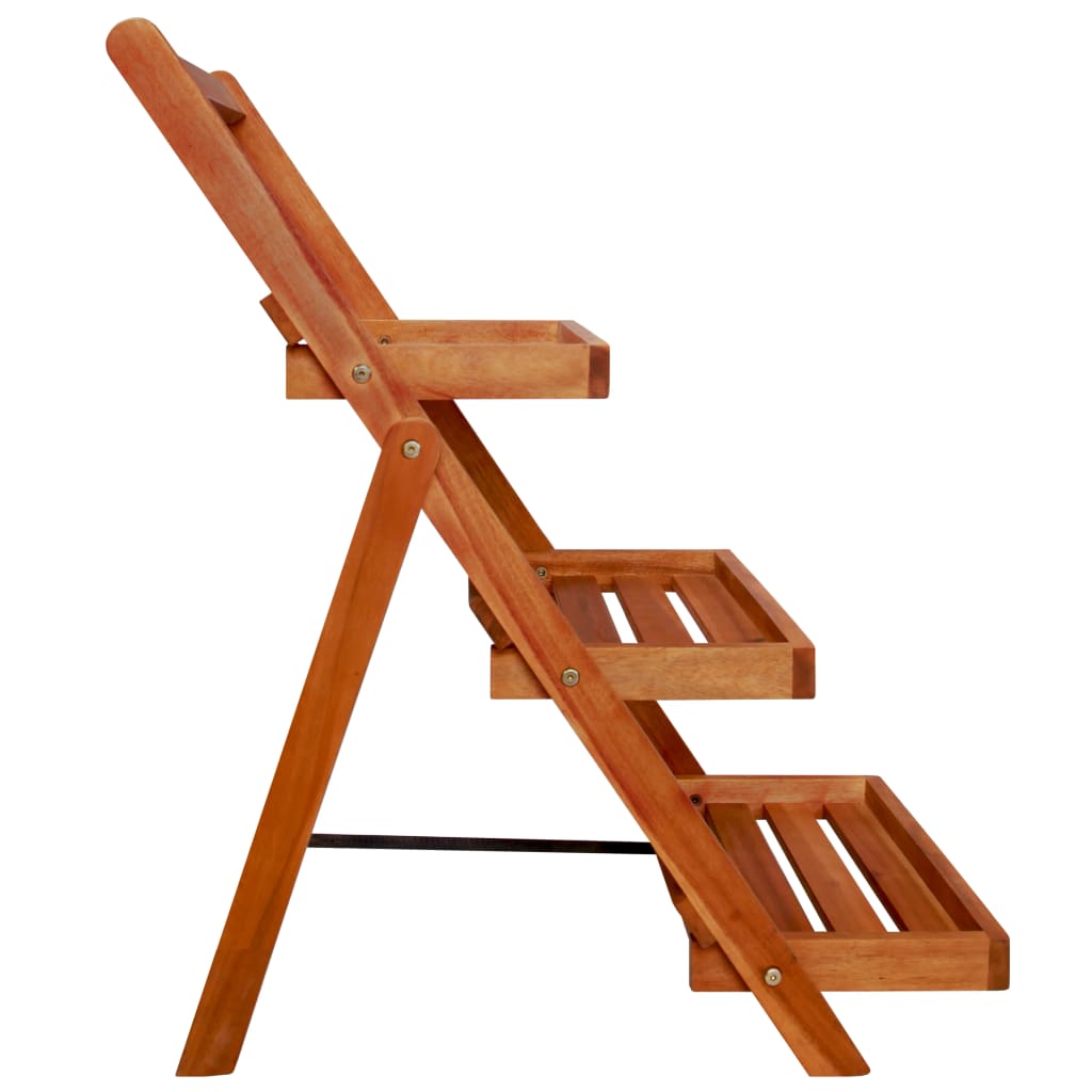 Piedistallo per Piante a 3 Livelli 50x63x80cm Massello d'Acacia - homemem39