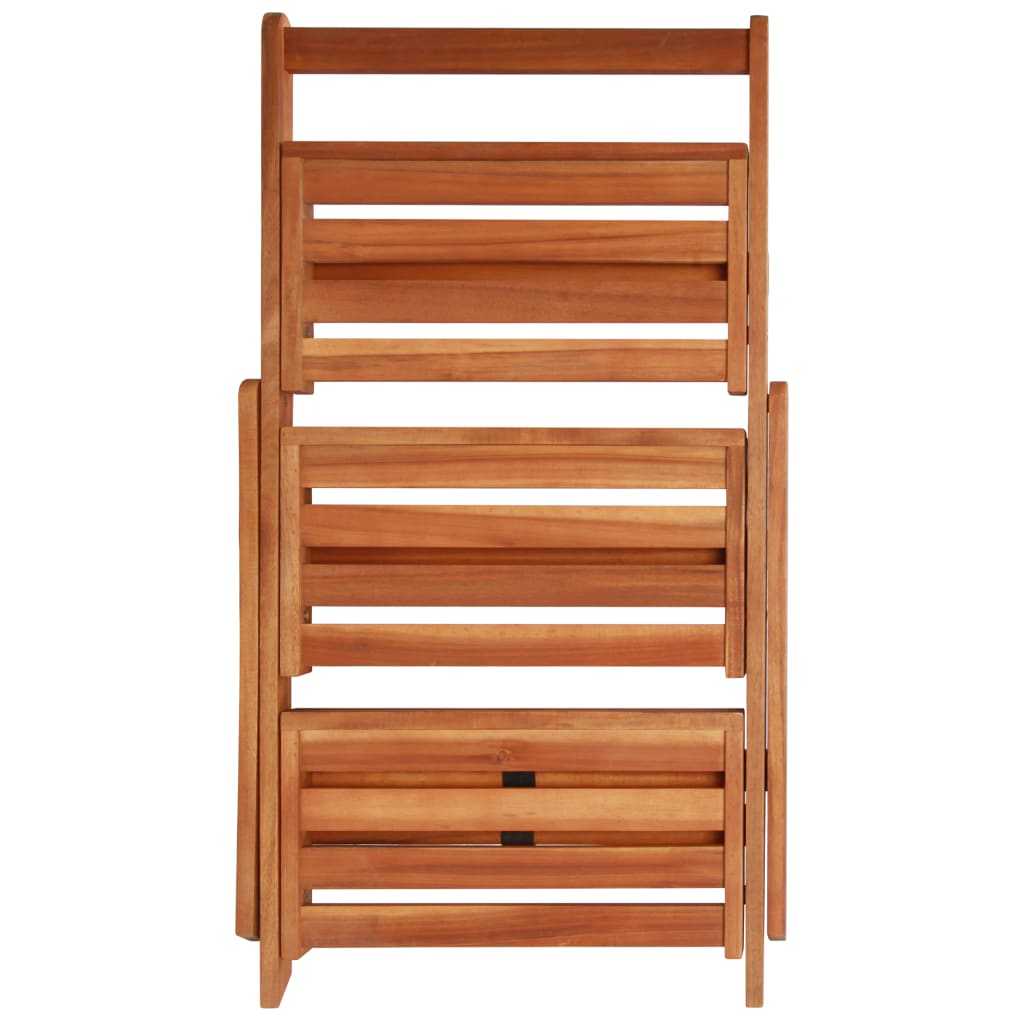 Piedistallo per Piante a 3 Livelli 50x63x80cm Massello d'Acacia - homemem39